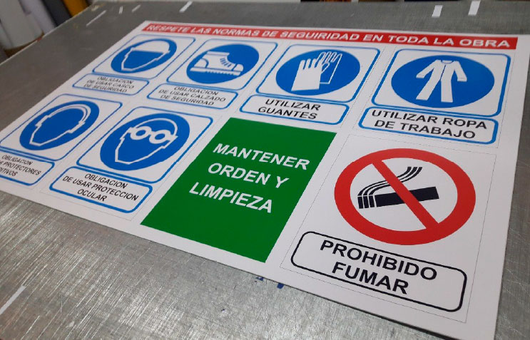 Cartelería de seguridad, higiene y prevención