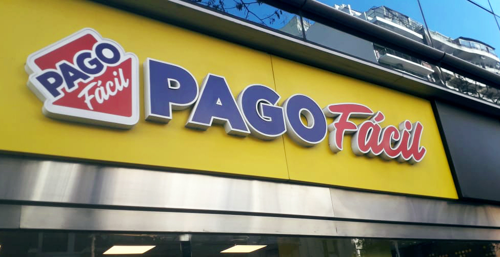 western pago fácil cartel exterior corpóreo PAGO FÁCIL